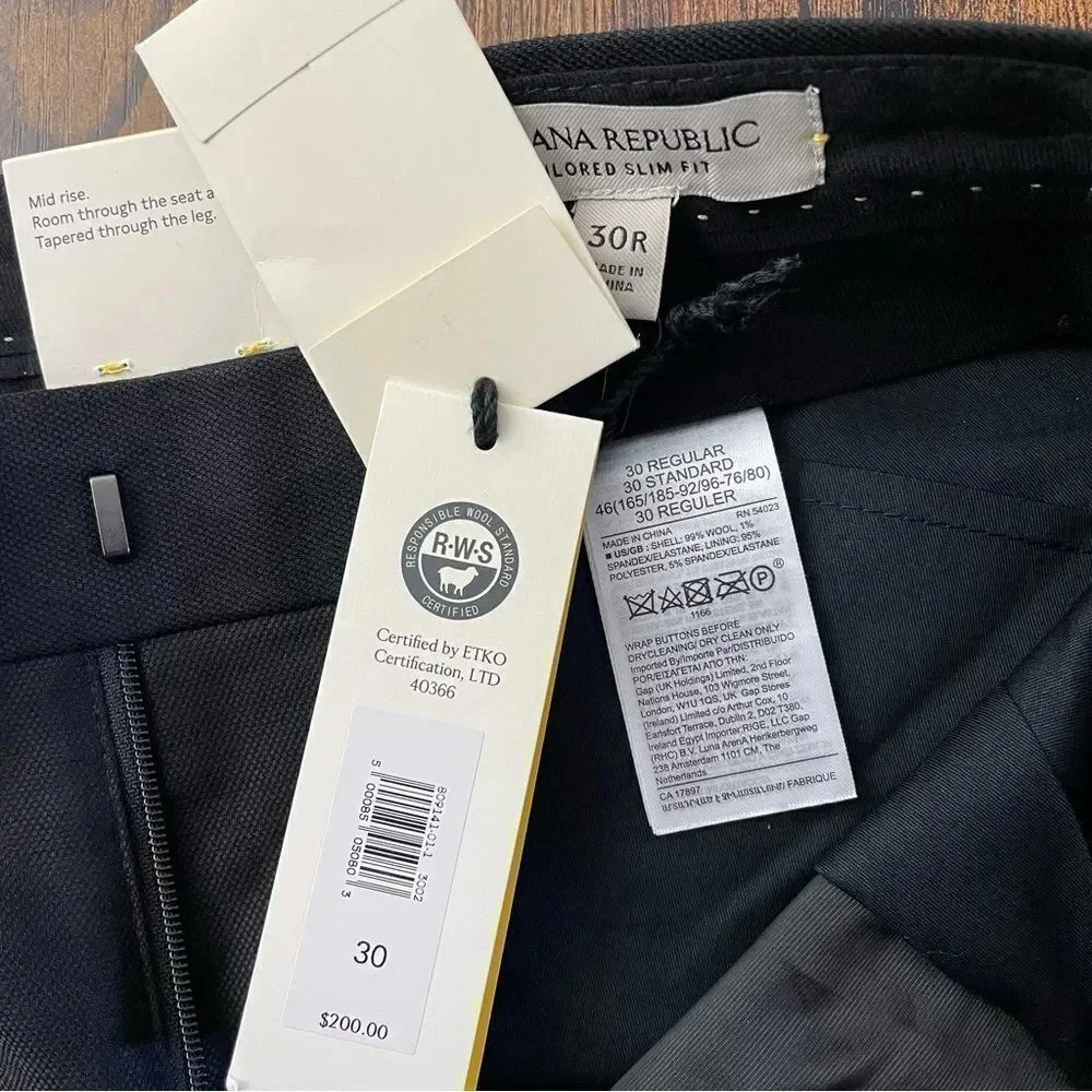Banana Republic tailored slim fit trousers